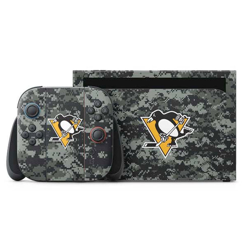 NHL Pittsburgh Penguins Camo Nintendo Switch 2 (2025) with Joy-Con Skin