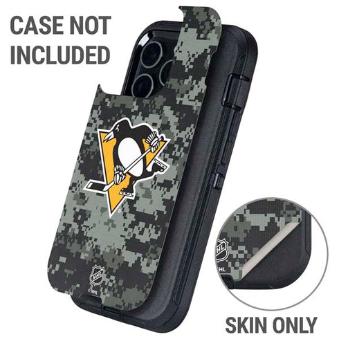 NHL Pittsburgh Penguins Camo Otterbox Defender iPhone Skin