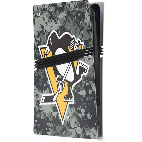 NHL Pittsburgh Penguins Camo PS5 Pro Console Skin