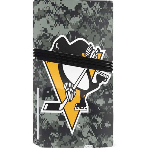 NHL Pittsburgh Penguins Camo PS5 Pro Disk Bundle Skin