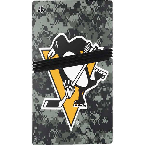 NHL Pittsburgh Penguins Camo PS5 Pro Disk Console Skin