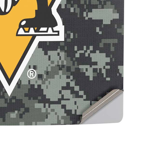 NHL Pittsburgh Penguins Camo PS5 Pro Disk Console Skin