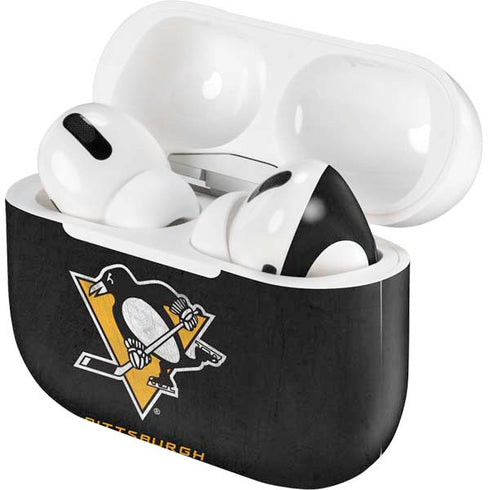 NHL Pittsburgh Penguins Distressed AirPods Skins