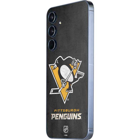NHL Pittsburgh Penguins Distressed Galaxy A35 5G Skin