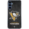 NHL Pittsburgh Penguins Distressed Galaxy A55 5G Clear Case