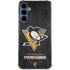 NHL Pittsburgh Penguins Distressed Galaxy A55 5G Clear Case