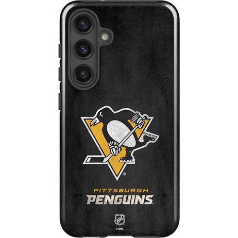 NHL Pittsburgh Penguins Distressed Galaxy S25 Impact Case
