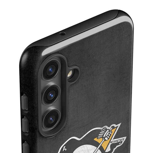 NHL Pittsburgh Penguins Distressed Galaxy S25 Impact Case