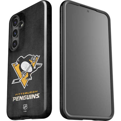 NHL Pittsburgh Penguins Distressed Galaxy S25 Impact Case