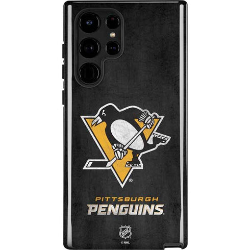 NHL Pittsburgh Penguins Distressed Galaxy S25 Ultra Impact Case