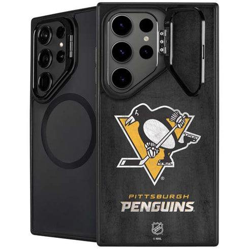 NHL Pittsburgh Penguins Distressed Galaxy S24 Ultra Kickstand Case