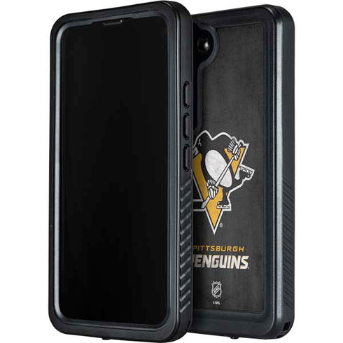 NHL Pittsburgh Penguins Distressed Galaxy S24 Waterproof Case
