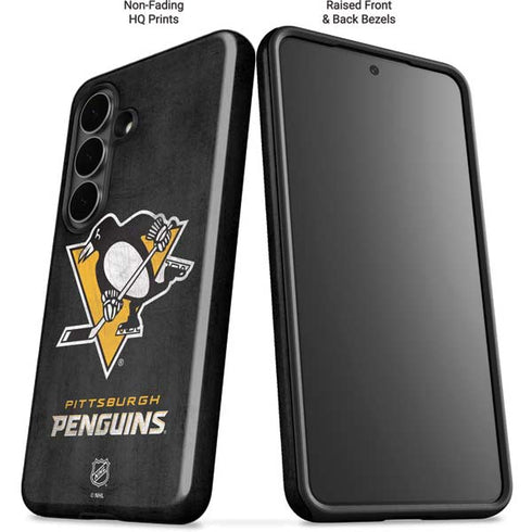 NHL Pittsburgh Penguins Distressed Galaxy S26 Impact Case
