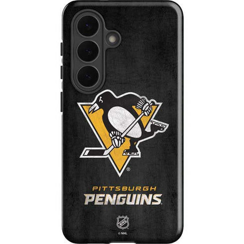 NHL Pittsburgh Penguins Distressed Galaxy S26 Plus Impact Case