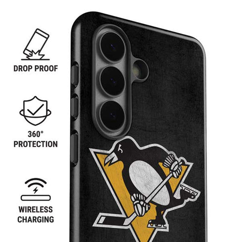 NHL Pittsburgh Penguins Distressed Galaxy S26 Plus Impact Case