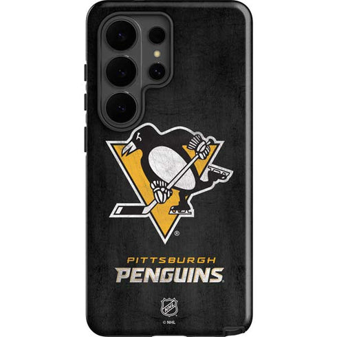NHL Pittsburgh Penguins Distressed Galaxy S26 Ultra Impact Case