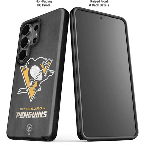 NHL Pittsburgh Penguins Distressed Galaxy S26 Ultra Impact Case
