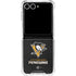 NHL Pittsburgh Penguins Distressed Galaxy Z Flip7 Clear Case