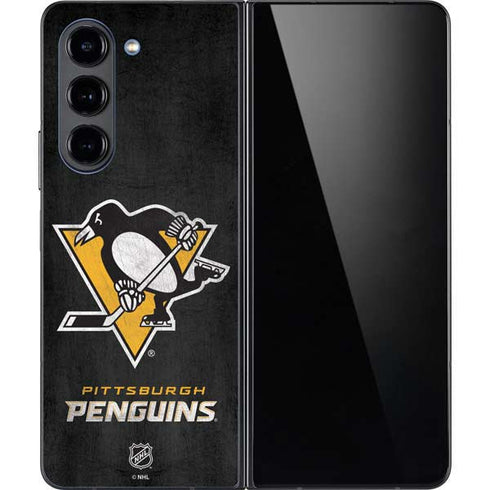 NHL Pittsburgh Penguins Distressed Galaxy Z Fold5 5G Skin