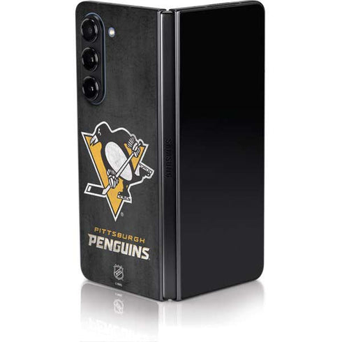 NHL Pittsburgh Penguins Distressed Galaxy Z Fold5 5G Skin