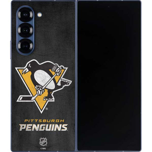 NHL Pittsburgh Penguins Distressed Galaxy Z Fold6 Skin