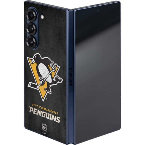 NHL Pittsburgh Penguins Distressed Galaxy Z Fold6 Skin