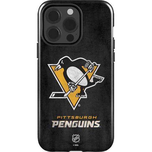 NHL Pittsburgh Penguins Distressed iPhone 15 Pro Impact Case