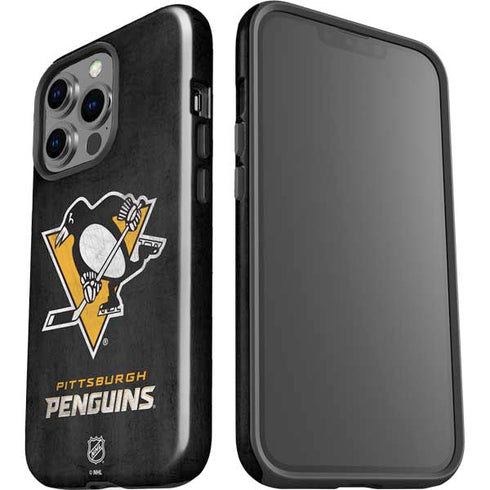 NHL Pittsburgh Penguins Distressed iPhone 15 Pro Impact Case