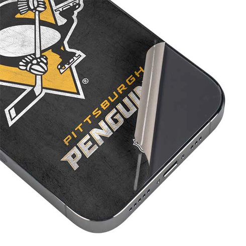 NHL Pittsburgh Penguins Distressed iPhone 15 Pro Max Skin