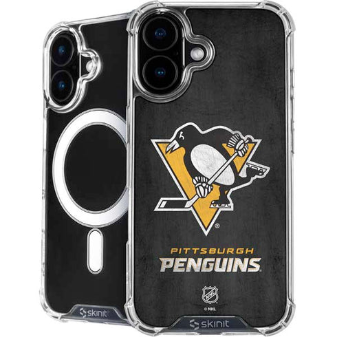 NHL Pittsburgh Penguins Distressed iPhone 16 MagSafe Case