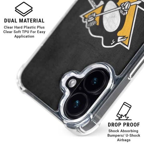 NHL Pittsburgh Penguins Distressed iPhone 16 MagSafe Case