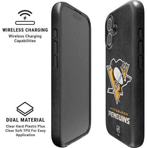 NHL Pittsburgh Penguins Distressed iPhone 16 Magsafe Impact Case