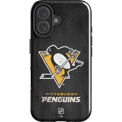 NHL Pittsburgh Penguins Distressed iPhone 16 Plus Impact Case