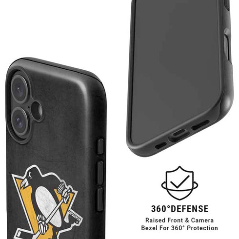 NHL Pittsburgh Penguins Distressed iPhone 16 Plus Magsafe Impact Case