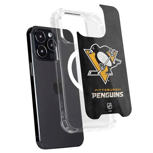 NHL Pittsburgh Penguins Distressed iPhone 16 Pro Max MagSafe Case