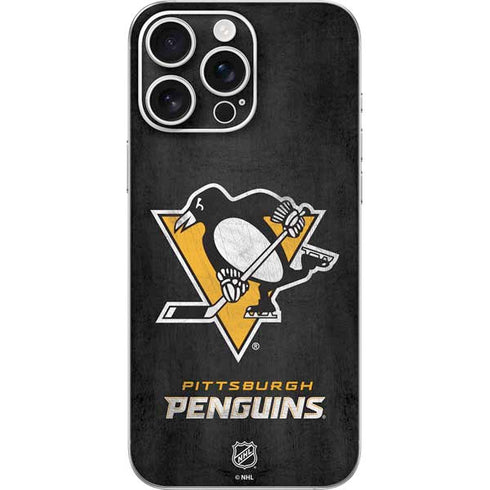 NHL Pittsburgh Penguins Distressed iPhone 16 Pro Max Skin