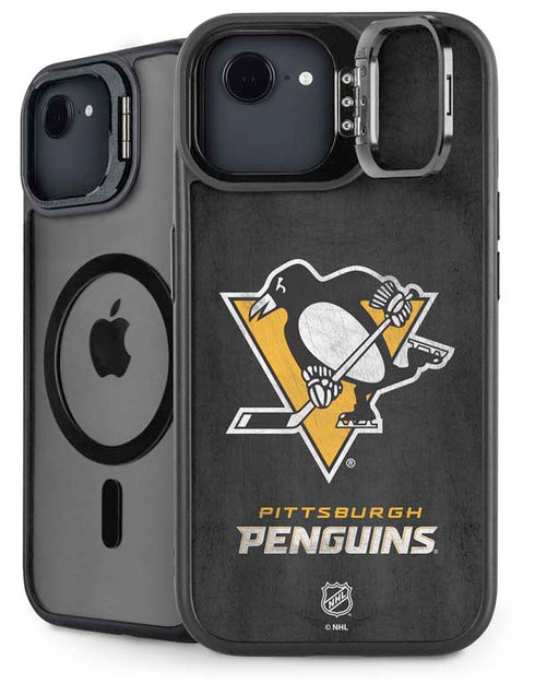 NHL Pittsburgh Penguins Distressed iPhone 16e Kickstand Case