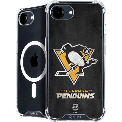NHL Pittsburgh Penguins Distressed iPhone 16e MagSafe Case