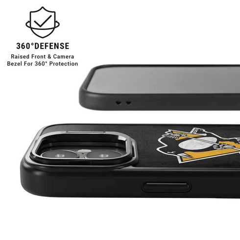 NHL Pittsburgh Penguins Distressed iPhone 17 Kickstand Case