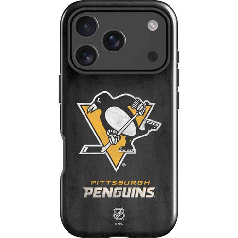 NHL Pittsburgh Penguins Distressed iPhone 17 Pro Max Impact Case