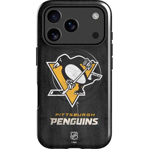 NHL Pittsburgh Penguins Distressed iPhone 17 Pro Max Magsafe Impact Case