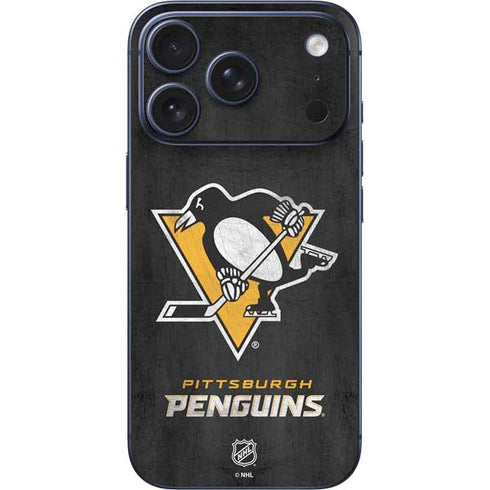 NHL Pittsburgh Penguins Distressed iPhone 17 Pro Max Skin