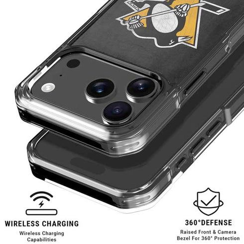 NHL Pittsburgh Penguins Distressed iPhone 18 Pro Clear Case