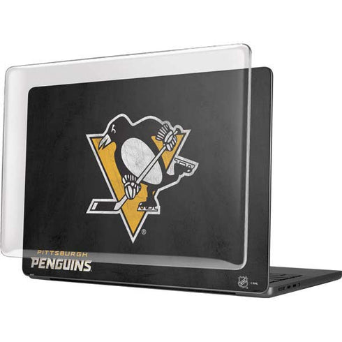 NHL Pittsburgh Penguins Distressed MacBook Pro 14in (2021-24) Case plus Skin