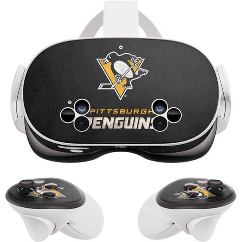 NHL Pittsburgh Penguins Distressed Meta Quest 3S Skin