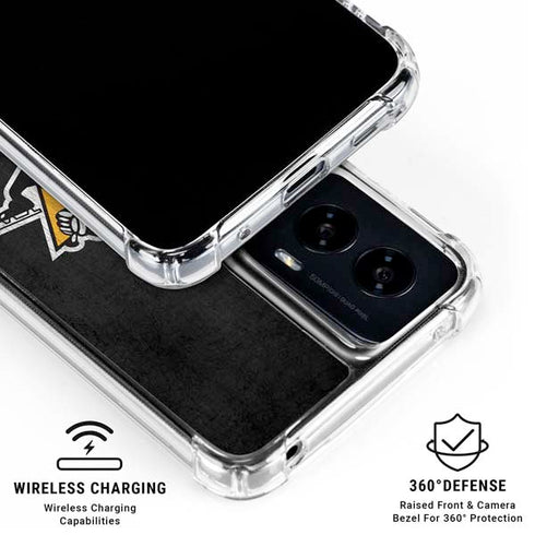 NHL Pittsburgh Penguins Distressed Moto G Power 5G (2024) Clear Case