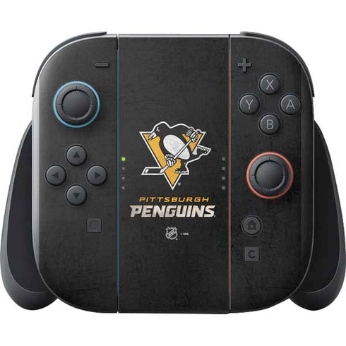 NHL Pittsburgh Penguins Distressed Nintendo Switch 2 (2025) with Joy-Con Skin