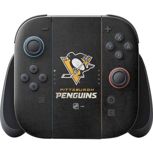 NHL Pittsburgh Penguins Distressed Nintendo Switch 2 (2025) Joy-Con Controller Skin