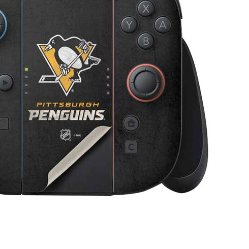 NHL Pittsburgh Penguins Distressed Nintendo Switch 2 (2025) Joy-Con Controller Skin