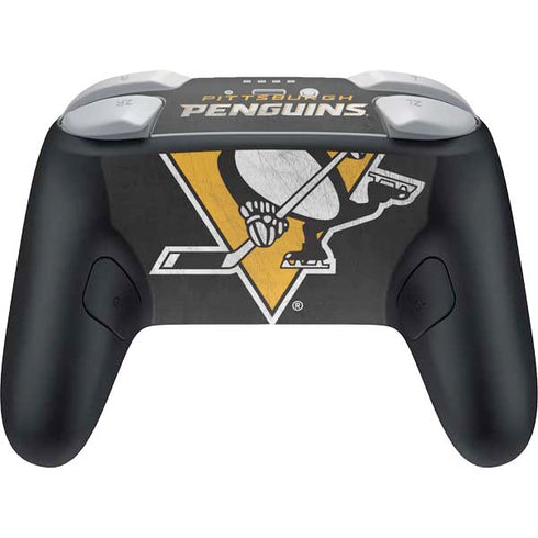 NHL Pittsburgh Penguins Distressed Nintendo Switch 2 (2025) Pro Controller Skin